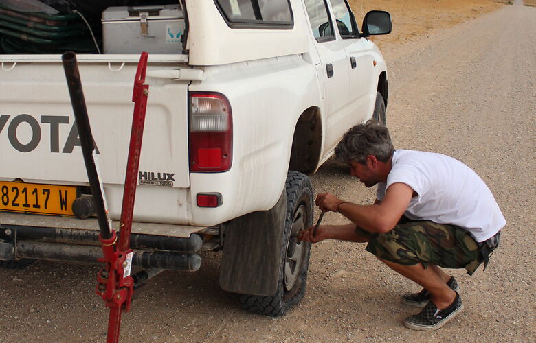 Panne mit dem Camper in Namibia