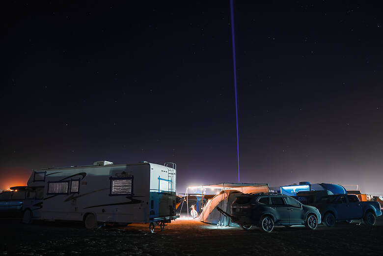 Camping auf dem Burning Man Festival 