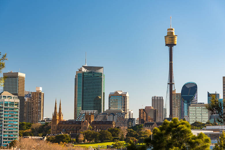 Sydney Tower, eine der bekanntesten Sehenswürdigkeiten im Stadtzentrum