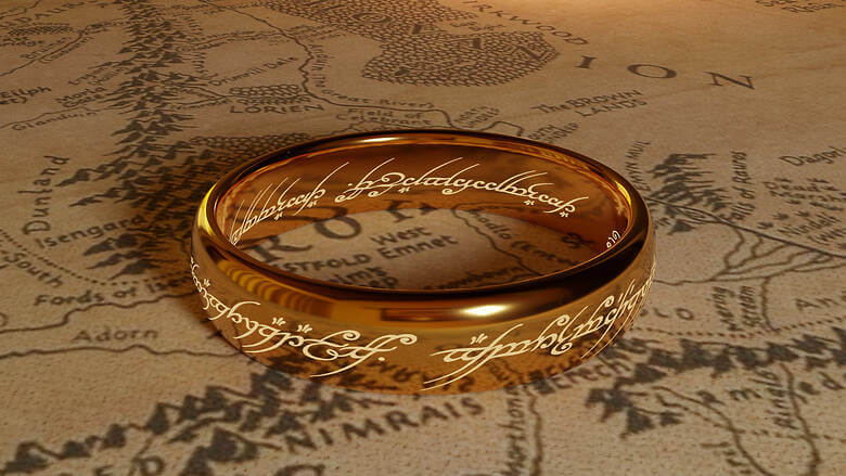 Der Ring auf dem Film Herr der Ringe 