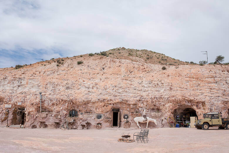 Drehort von Crocodile Dundee in der Wüstenstadt Coober Pedy in Australien