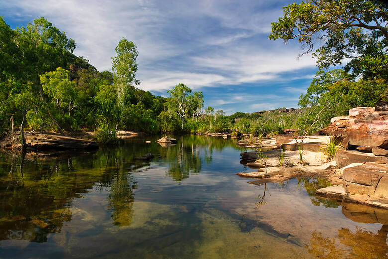 Wasserlock im Kakadu-Nationalpark in Australien