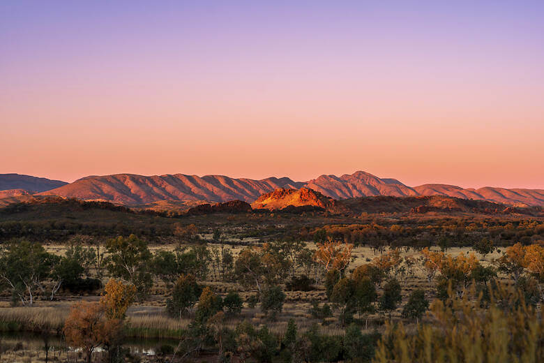 Sonnenuntergang über dem Outback Australiens 