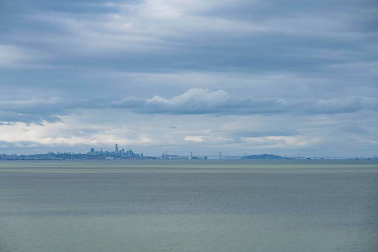 Blick über das Meer bis nach San Francisco