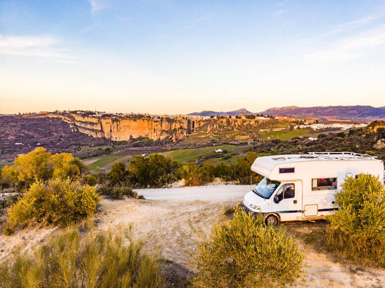 Wohnmobil in Andalusien in der Nähe von Ronda 