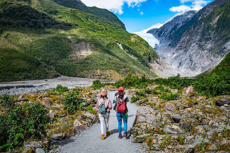 Wanderweg Richtung Franz-Josef-Gletscher in Neuseeland