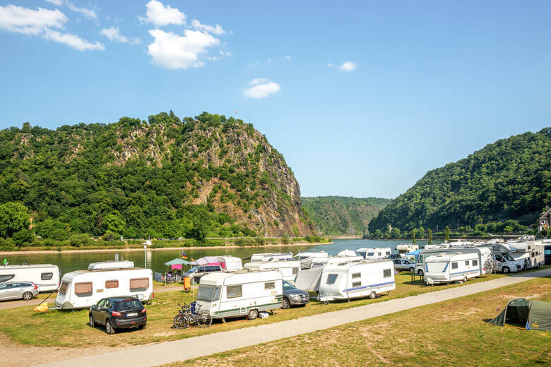 Kultur-Camping mit dem Wohnmobil. Mittelrhein, Rheinhessen