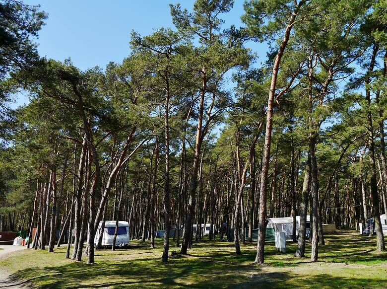 Campingplatz auf Zudar auf der Insel Rügen