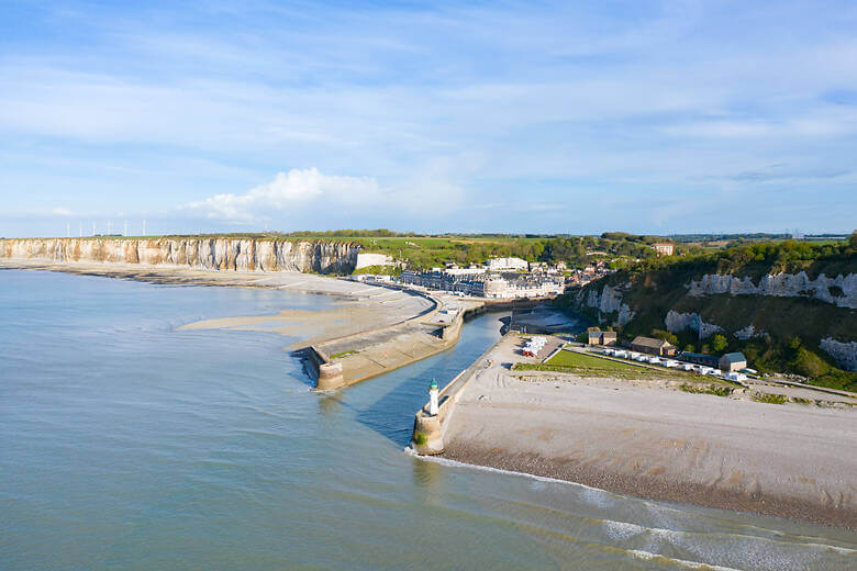 Wohnmobilhafen an der Alabasterküste in der Normandie 