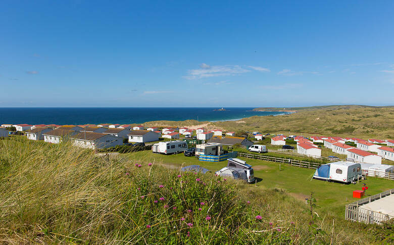 Campingplatz an der Küste in Cornwall